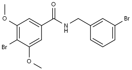 4-Bromo-N-[(3-bromophenyl)methyl]-3,5-dimethoxybenzamide Structure