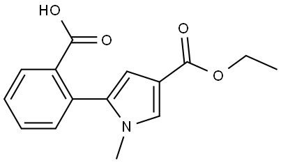 2-(4-(ethoxycarbonyl)-1-methyl-1H-pyrrol-2-yl)benzoic acid Structure