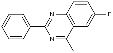 6-Fluoro-4-methyl-2-phenylquinazoline Structure