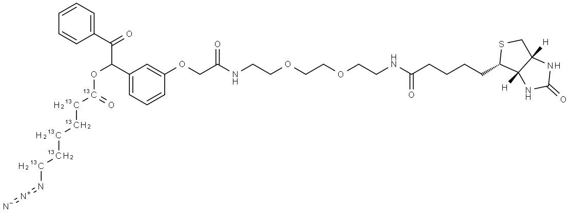 UV Cleavable Biotin-PEG2-Azide Structure