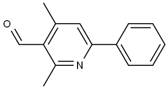 2,4-Dimethyl-6-phenyl-3-pyridinecarboxaldehyde Structure