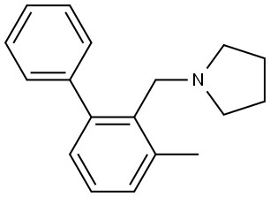 1-[(3-Methyl[1,1'-biphenyl]-2-yl)methyl]pyrrolidine Structure