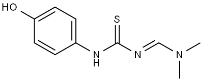 Methanimidamide, N′-[[(4-hydroxyphenyl)amino]thioxomethyl]-N,N-dimethyl-, (1E)- Structure