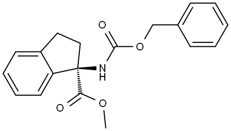 methyl (R)-1-(((benzyloxy)carbonyl)amino)-2,3-dihydro-1H-indene-1-carboxylate Structure