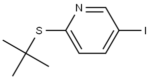 2-[(1,1-Dimethylethyl)thio]-5-iodopyridine Structure