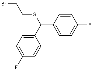 Benzene, 1,1′-[[(2-bromoethyl)thio]methylene]bis[4-fluoro- Structure