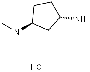 (1S-trans)-N,N-dimethylcyclopentane-1,3-diamine monohydrochloride 구조식 이미지