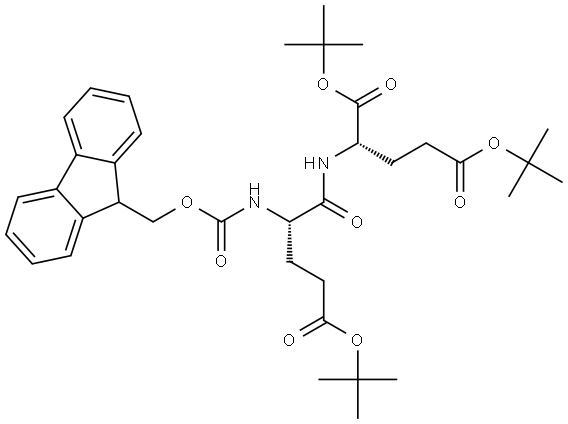 L-Glutamic acid, N-[(9H-fluoren-9-ylmethoxy)carbonyl]-L-α-glutamyl-, 1,21,25-tris(1,1-dimethylethyl) ester Structure