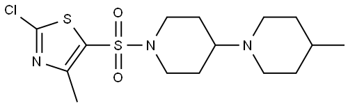 1,4′-Bipiperidine, 1′-[(2-chloro-4-methyl-5-thiazolyl)sulfonyl]-4-methyl- Structure