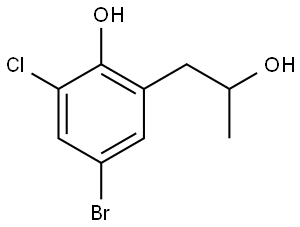 4-bromo-2-chloro-6-(2-hydroxypropyl)phenol Structure