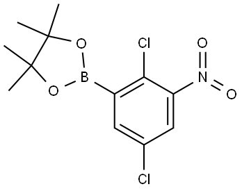 2-(2,5-dichloro-3-nitrophenyl)-4,4,5,5-tetramethyl-1,3,2-dioxaborolane Structure