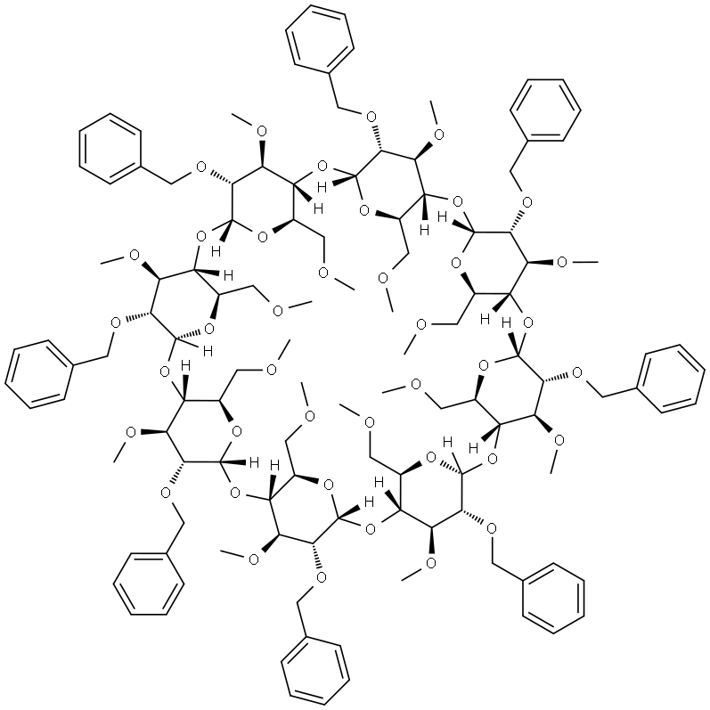 Octakis(2-O-benzyl-3,6-di-O-methyl)-γ-cyclodextrin Structure