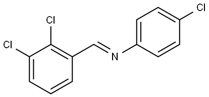 (E)-N-(4-chlorophenyl)-1-(2,3-dichlorophenyl)methanimine Structure