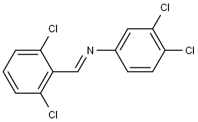 (E)-1-(2,6-dichlorophenyl)-N-(3,4-dichlorophenyl)methanimine Structure