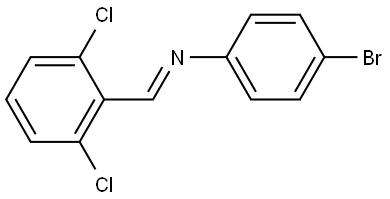 (E)-N-(4-bromophenyl)-1-(2,6-dichlorophenyl)methanimine Structure