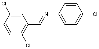 (E)-N-(4-chlorophenyl)-1-(2,5-dichlorophenyl)methanimine Structure