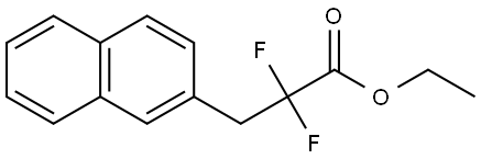 2-Naphthalenepropanoic acid, α,α-difluoro-, ethyl ester Structure