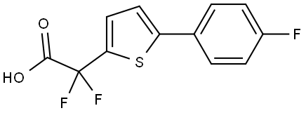 α,α-Difluoro-5-(4-fluorophenyl)-2-thiopheneacetic acid Structure