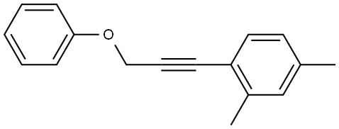 2,4-Dimethyl-1-(3-phenoxy-1-propyn-1-yl)benzene Structure