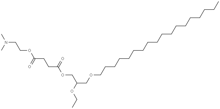 2-(dimethylamino)ethyl (2-ethoxy-3-(octadecyloxy)propyl) succinate Structure