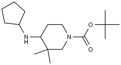 tert-butyl 4-(cyclopentylamino)-3,3-dimethylpiperidine-1-carboxylate Structure