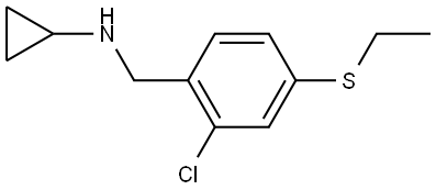 2-Chloro-N-cyclopropyl-4-(ethylthio)benzenemethanamine 구조식 이미지