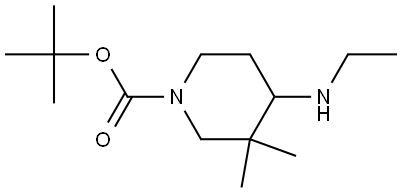 tert-butyl 4-(ethylamino)-3,3-dimethylpiperidine-1-carboxylate Structure