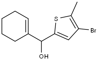 4-Bromo-α-1-cyclohexen-1-yl-5-methyl-2-thiophenemethanol Structure