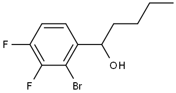 2-Bromo-α-butyl-3,4-difluorobenzenemethanol Structure