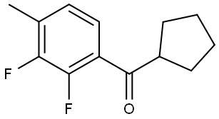 Cyclopentyl(2,3-difluoro-4-methylphenyl)methanone Structure