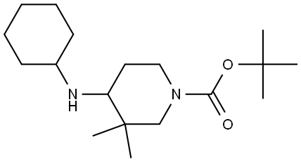 tert-butyl 4-(cyclohexylamino)-3,3-dimethylpiperidine-1-carboxylate Structure