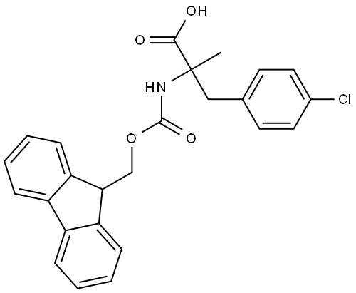 N-Fmoc-4-chloro-a-methyl-DL-phenylalanine Structure