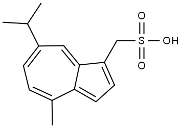 1-Azulenemethanesulfonic acid, 4-methyl-7-(1-methylethyl)- Structure