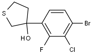 3-(4-Bromo-3-chloro-2-fluorophenyl)tetrahydrothiophene-3-ol Structure