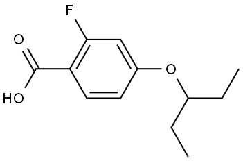 4-(1-Ethylpropoxy)-2-fluorobenzoic acid Structure