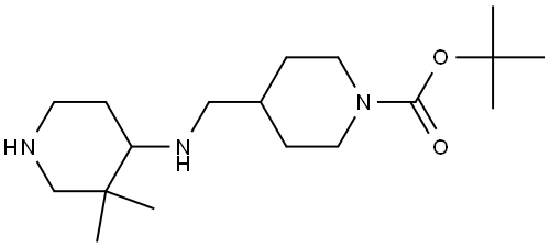 tert-butyl 4-(((3,3-dimethylpiperidin-4-yl)amino)methyl)piperidine-1-carboxylate Structure