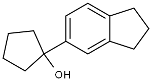 1-(2,3-dihydro-1H-inden-5-yl)cyclopentanol Structure