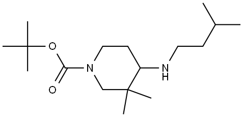 tert-butyl 4-(isopentylamino)-3,3-dimethylpiperidine-1-carboxylate Structure