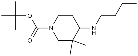 tert-butyl 4-(butylamino)-3,3-dimethylpiperidine-1-carboxylate Structure