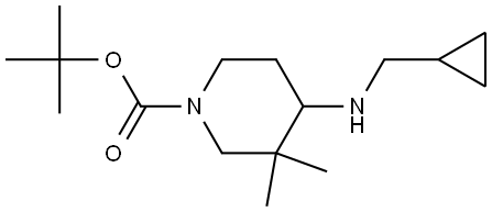 tert-butyl 4-((cyclopropylmethyl)amino)-3,3-dimethylpiperidine-1-carboxylate Structure