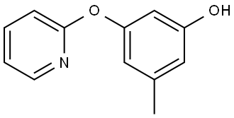 Phenol, 3-methyl-5-(2-pyridinyloxy)- Structure