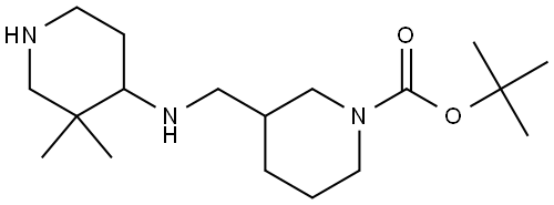 tert-butyl 3-(((3,3-dimethylpiperidin-4-yl)amino)methyl)piperidine-1-carboxylate Structure