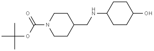 tert-butyl 4-(((4-hydroxycyclohexyl)amino)methyl)piperidine-1-carboxylate Structure