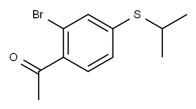 1-[2-Bromo-4-[(1-methylethyl)thio]phenyl]ethanone Structure