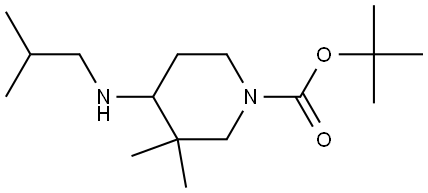 tert-butyl 4-(isobutylamino)-3,3-dimethylpiperidine-1-carboxylate Structure