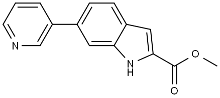 methyl 6-(pyridin-3-yl)-1H-indole-2-carboxylate Structure