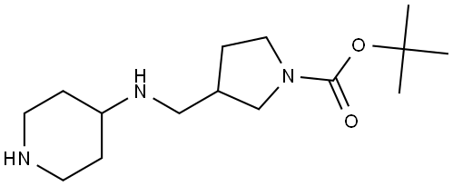 tert-butyl 3-((piperidin-4-ylamino)methyl)pyrrolidine-1-carboxylate Structure