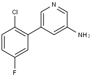 5-(2-Chloro-5-fluorophenyl)-3-pyridinamine Structure