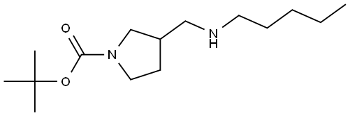 tert-butyl 3-((pentylamino)methyl)pyrrolidine-1-carboxylate Structure