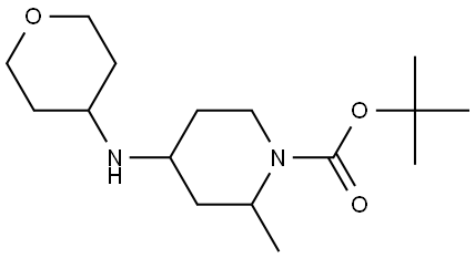 tert-butyl 2-methyl-4-((tetrahydro-2H-pyran-4-yl)amino)piperidine-1-carboxylate Structure